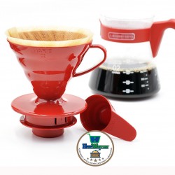 Set Hario V60 color Rojo