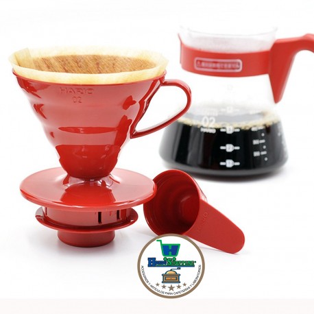 Set Hario V60 color Rojo
