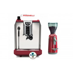 Kit Maquina más molino Simonelli 1M Roja